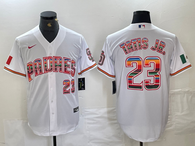 Men's San Diego Padres Fernando Tatis Jr. #23 White Limited Player Jersey1 baseball jersey product view 1