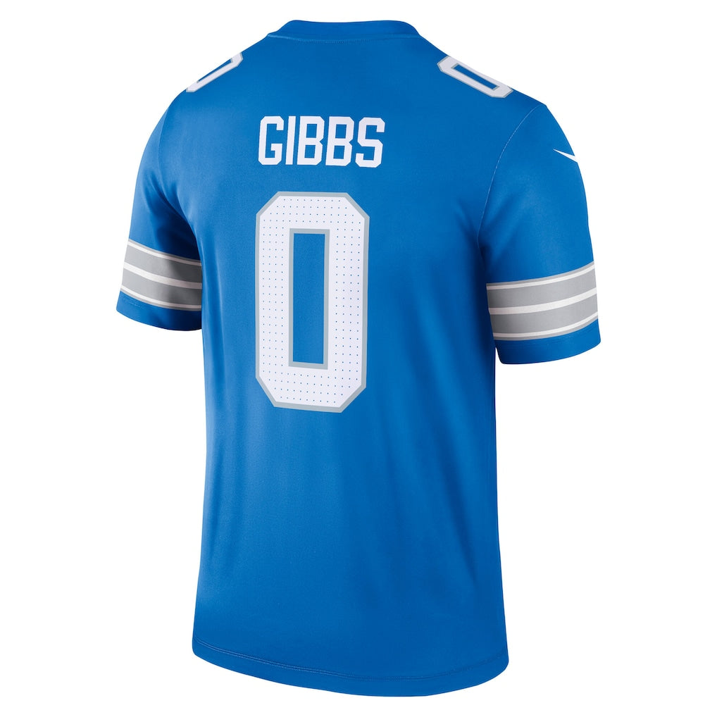 D.Lions #0 Jahmyr Gibbs Blue Legend Player Performance Top Jersey football jersey product view 1