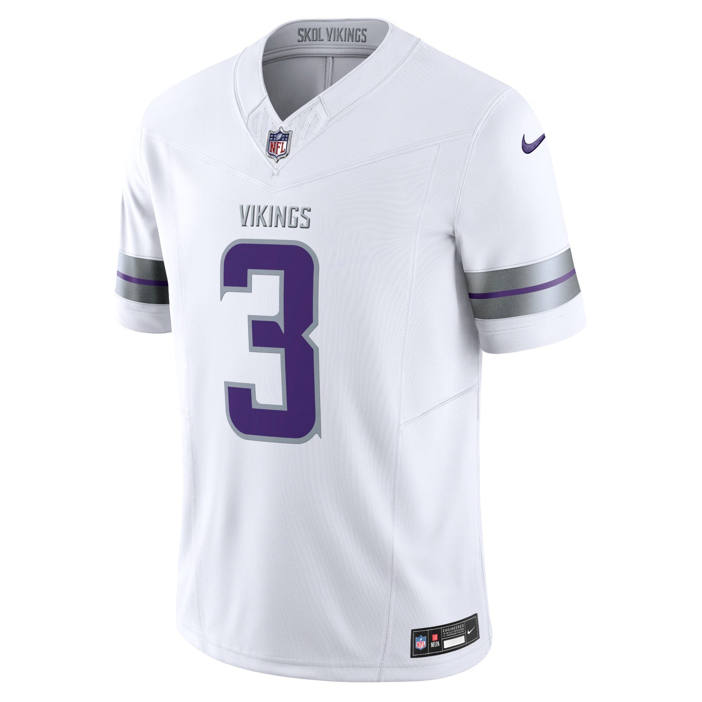 Jordan Addison Minnesota Vikings Alternate Vapor F.U.S.E. Limited Jersey - White football jersey product view 2