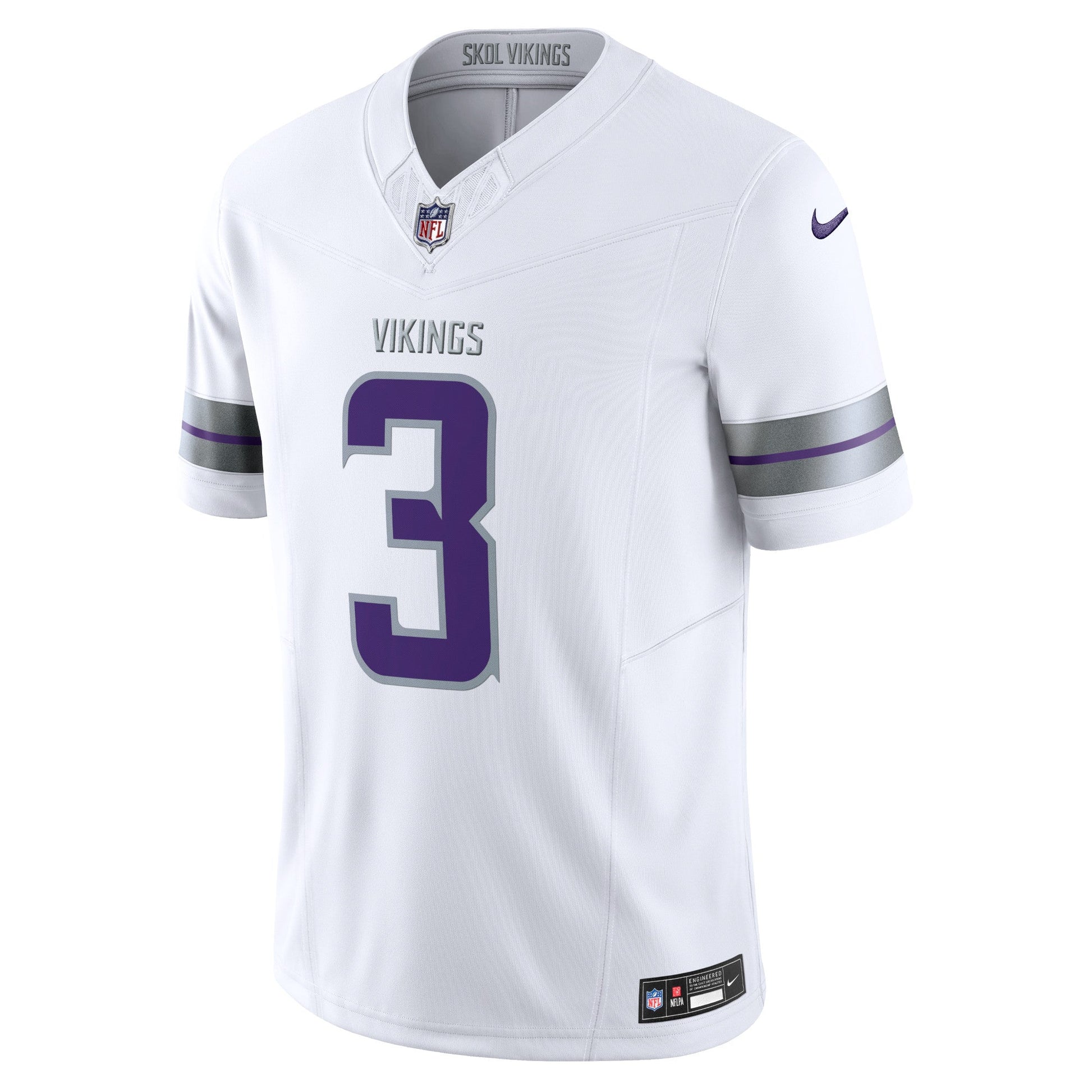 Jordan Addison Minnesota Vikings Alternate Vapor F.U.S.E. Limited Jersey - White football jersey product view 2