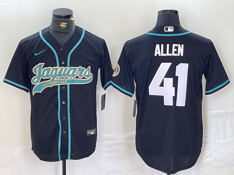 Men's Jacksonville Jaguars Josh Hines-Allen #41 Black Game Jersey1 football jersey product view 1