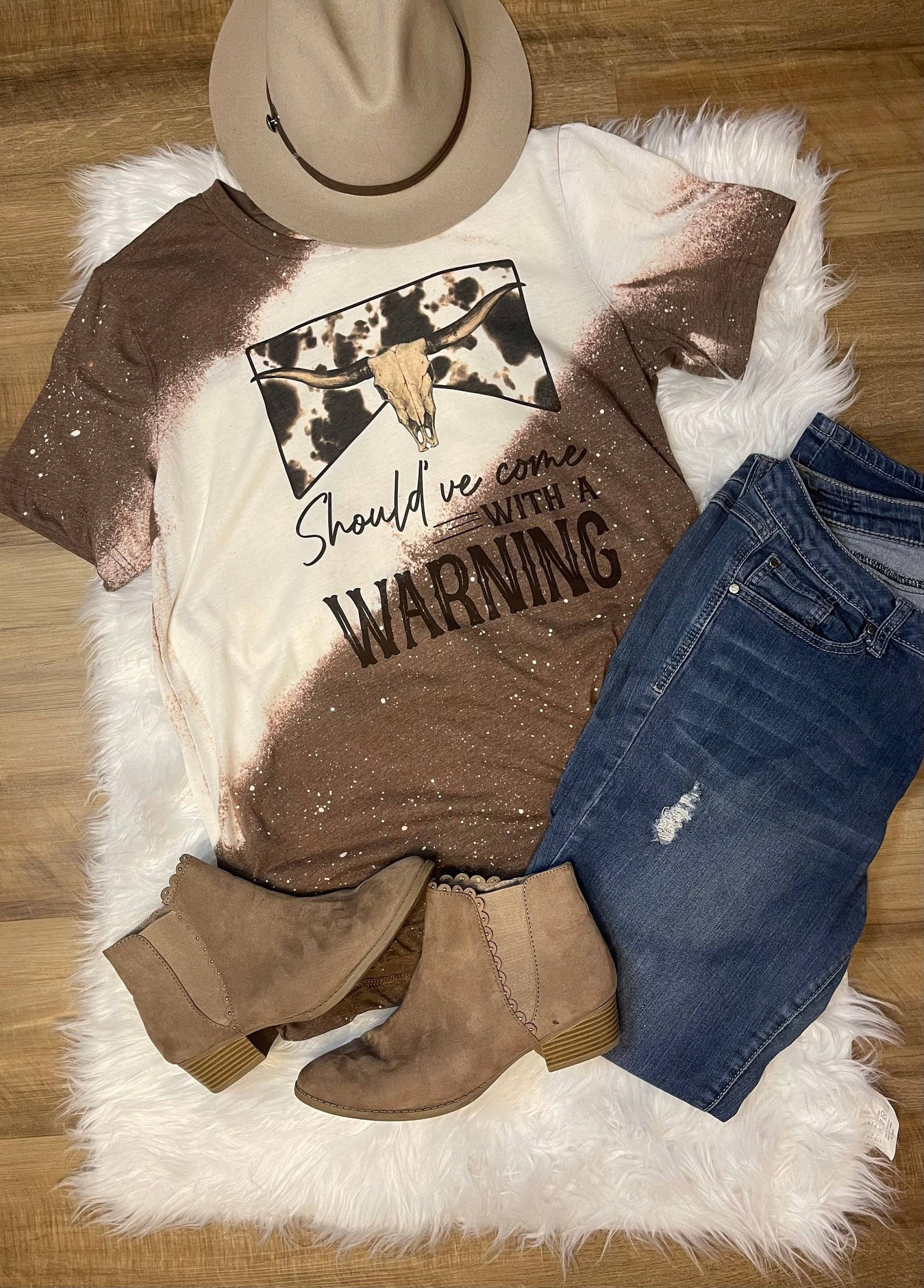 Should Have Come with A Warning Bleached T-Shirt - Bold Tee Unisex T-shirt, Sweatshirt, Hoodie, Long Sleeve Tee - T-Shirt, Sweatshirt, Hoodie
