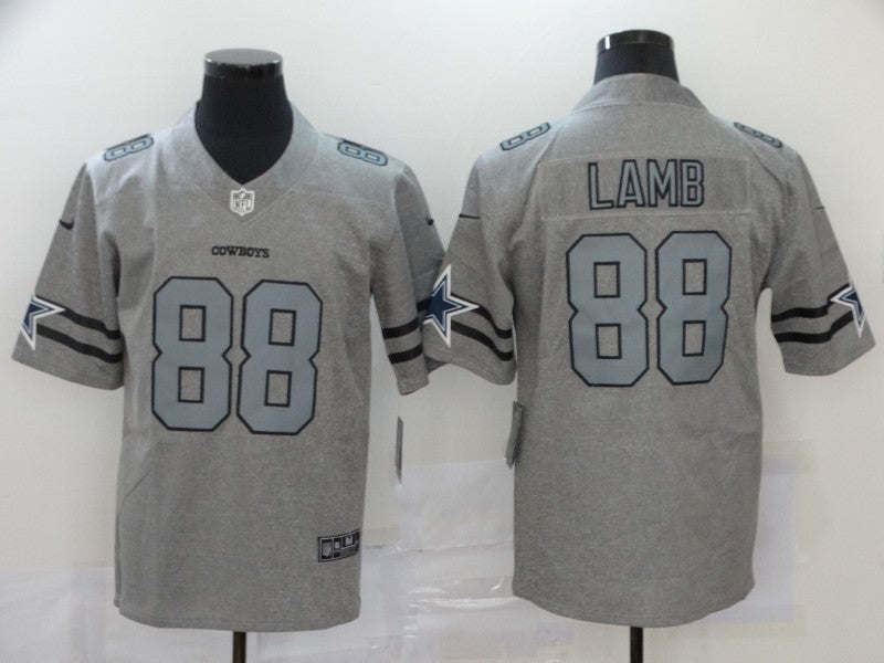 Men's Dallas Cowboys CeeDee Lamb #88 Gray Player Game Jersey1 football jersey product view 1