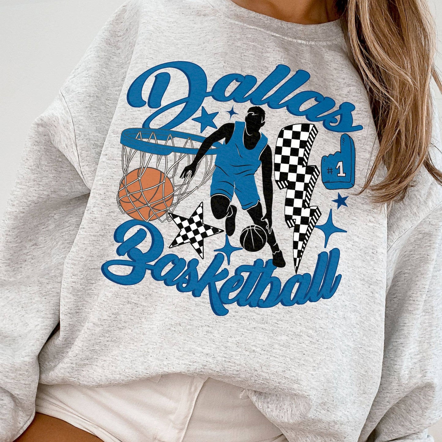 Retro Dallas Mavericks Crewneck Sweat Sweatshirt, Game Day Unisex T-shirt, Sweatshirt, Hoodie, Long Sleeve Tee - T-Shirt, Sweatshirt, Hoodie