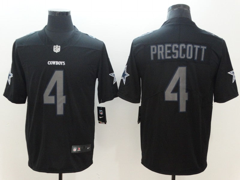 Men's Dallas Cowboys Dak Prescott #4 Black Alternate Player Game Jersey1 football jersey product view 1