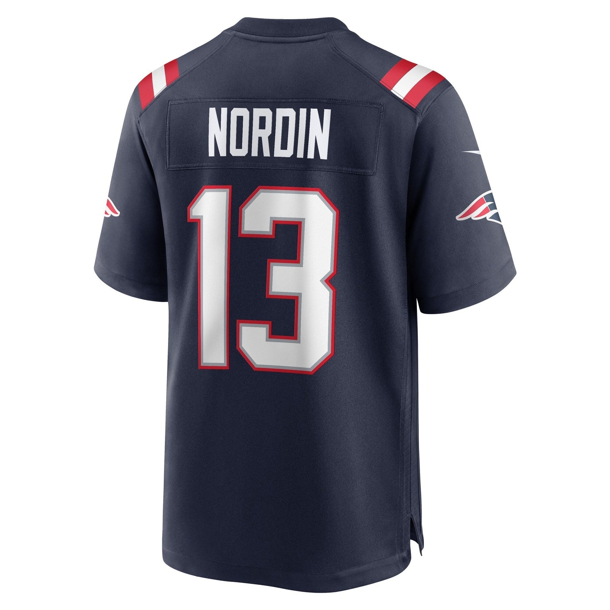 Quinn Nordin New England Patriots Game Jersey - Navy football jersey product view 3