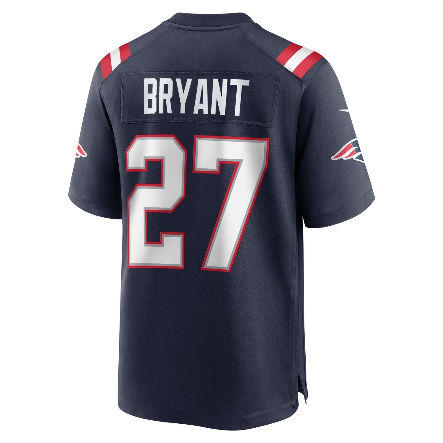 Myles Bryant New England Patriots Game Jersey - Navy football jersey product view 3