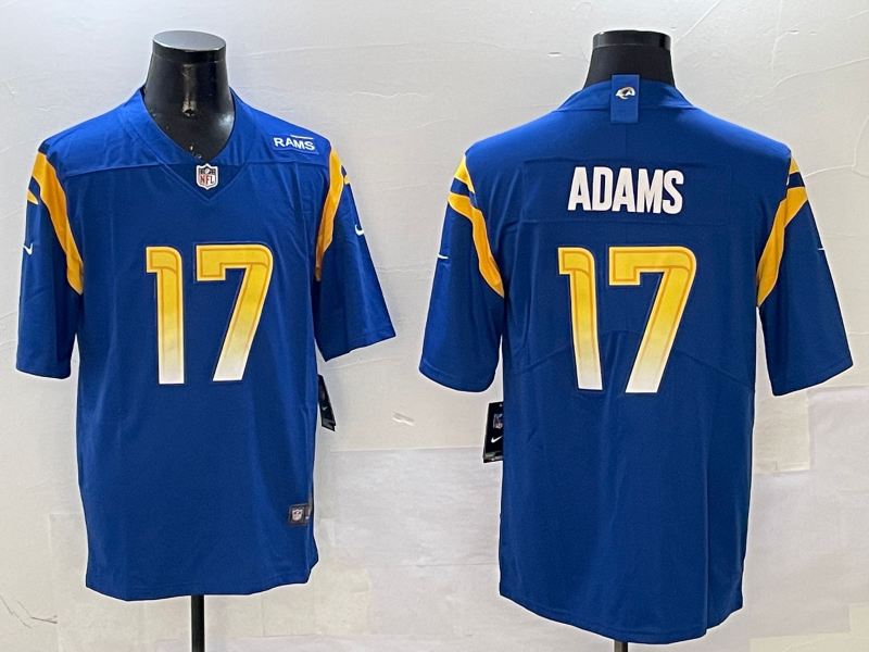 Men's Los Angeles Rams Davante Adams Royal Game Player Jersey football jersey product view 1