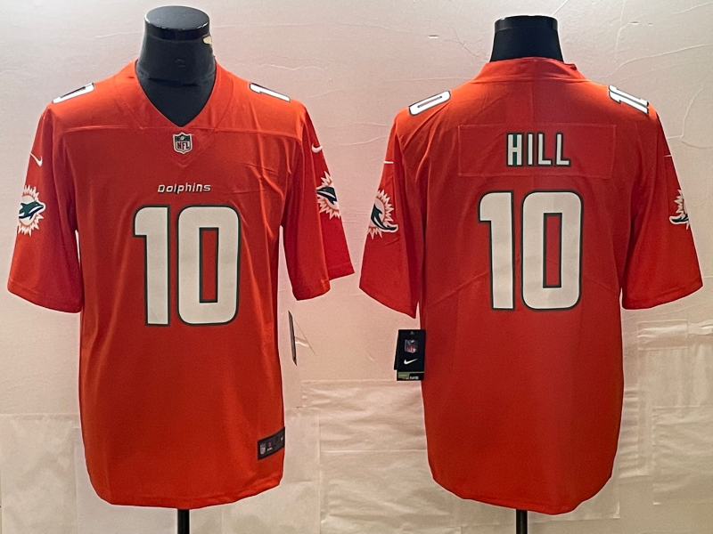 Men's Miami Dolphins Tyreek Hill Orange Game Jersey football jersey product view 1