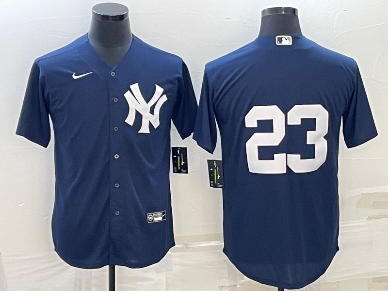 Men's New York Yankees Don Mattingly #23 Navy Replica Player Name Jersey baseball jersey product view 1