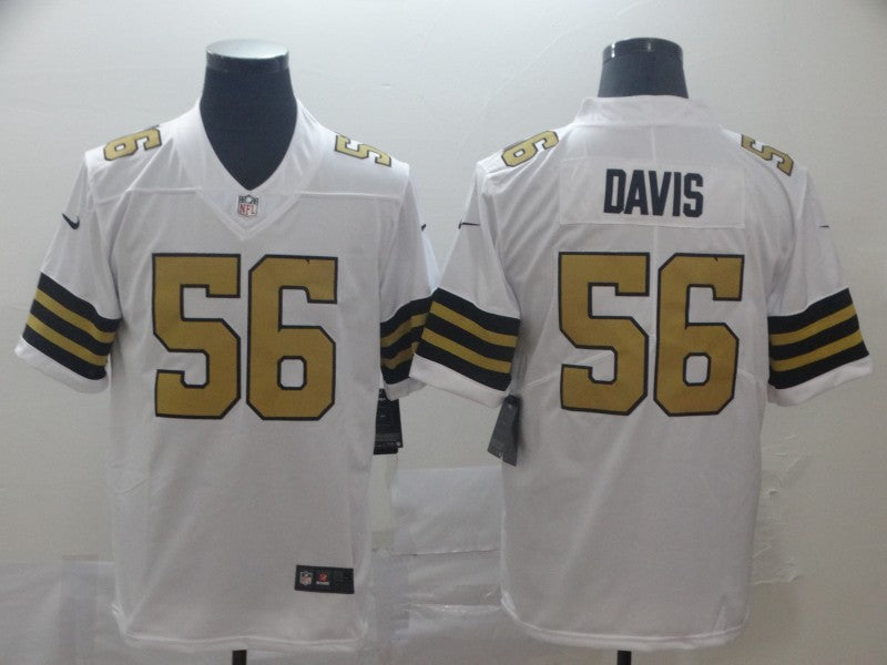 Men's New Orleans Saints Demario Davis White Player Game Jersey football jersey product view 1