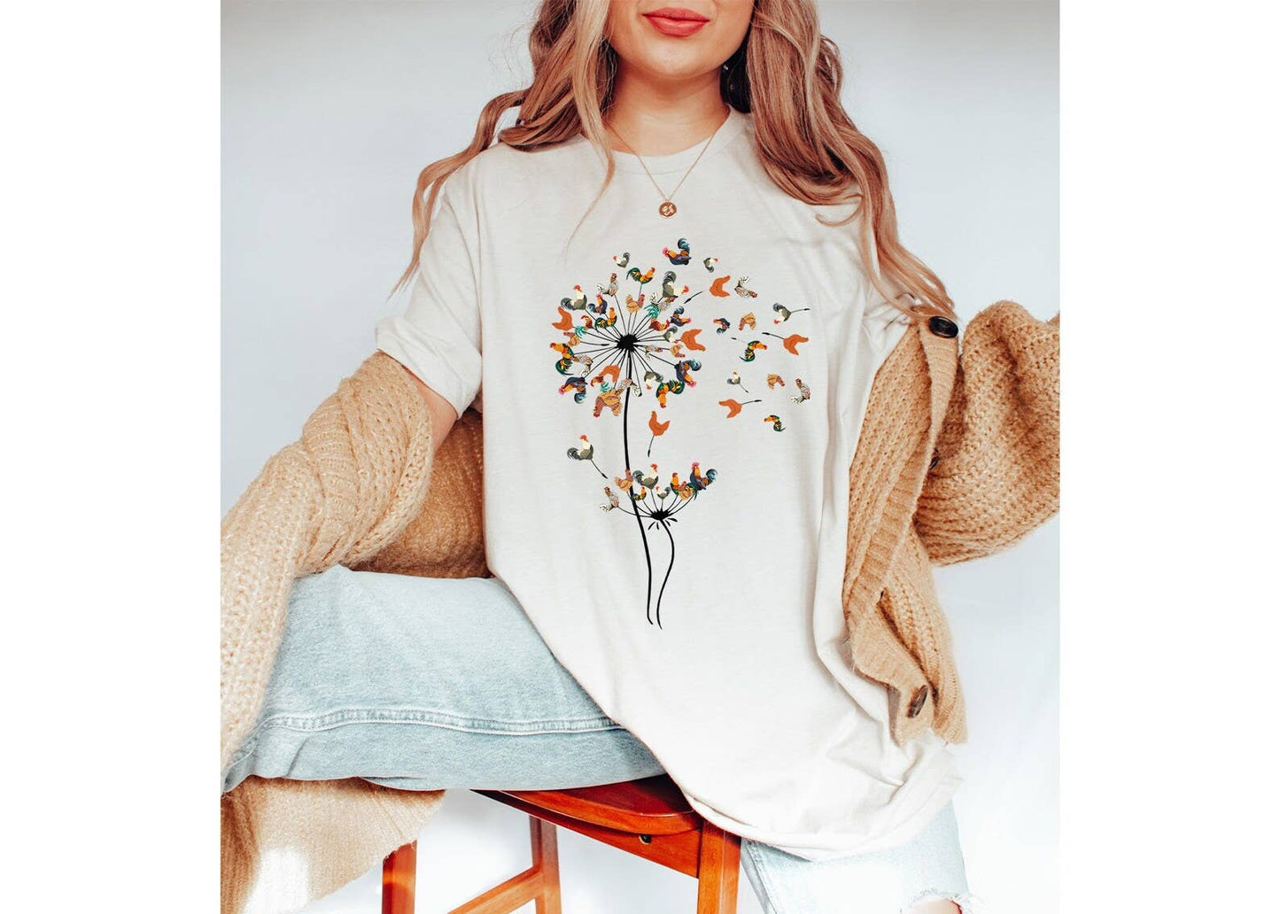 Dandelion Bird Graphic Tee, Vintage Style, Unisex Shirt Unisex T-shirt, Sweatshirt, Hoodie, Long Sleeve Tee - T-Shirt, Sweatshirt, Hoodie