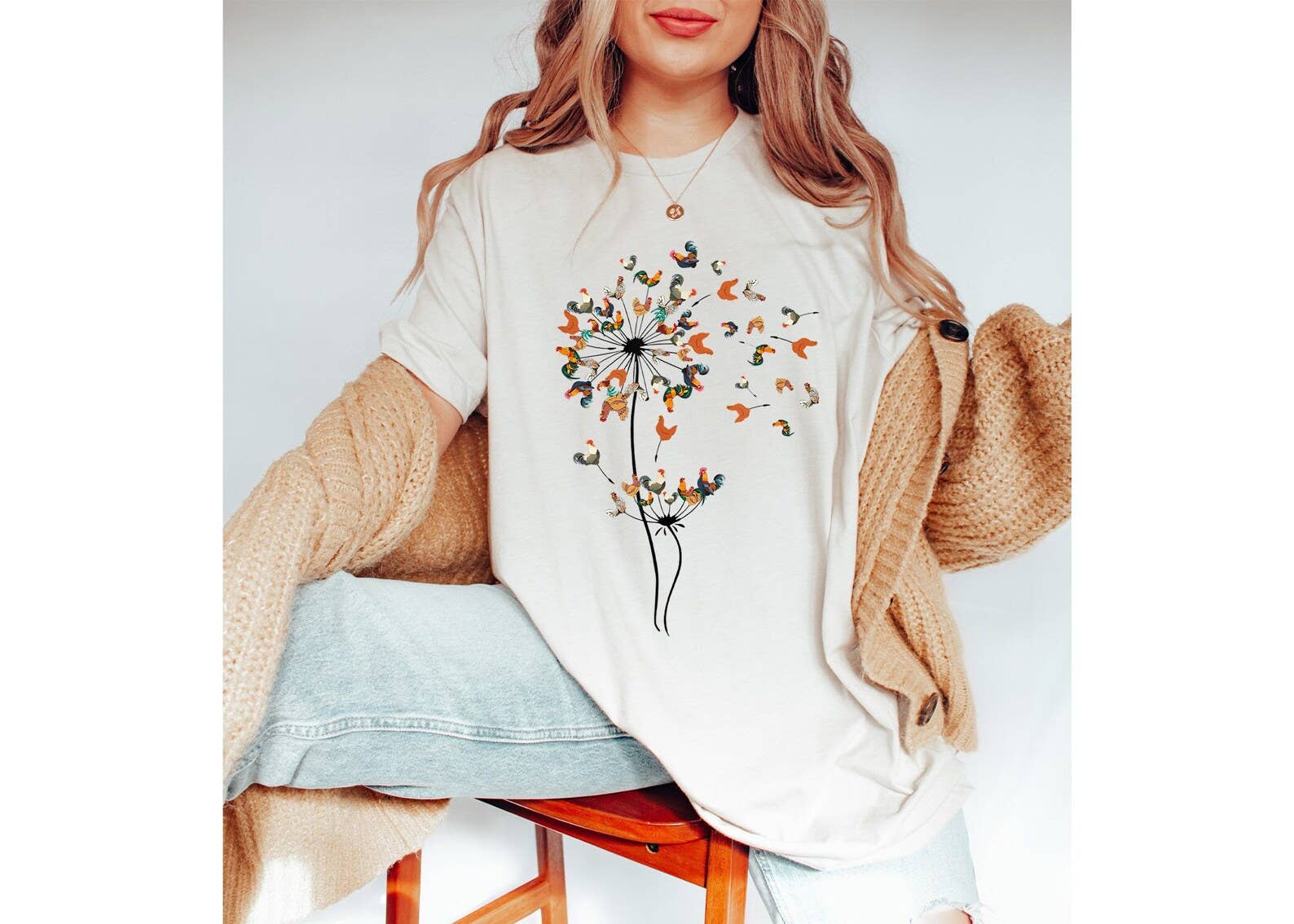 Dandelion Bird Graphic Tee, Vintage Style, Unisex Shirt Unisex T-shirt, Sweatshirt, Hoodie, Long Sleeve Tee - T-Shirt, Sweatshirt, Hoodie