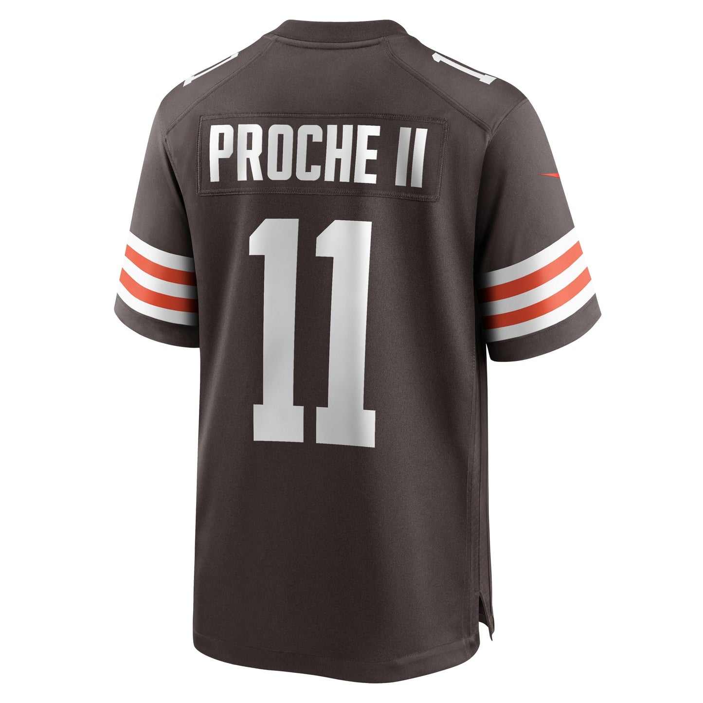 James Proche II Cleveland Browns Game Jersey - Brown football jersey product view 3