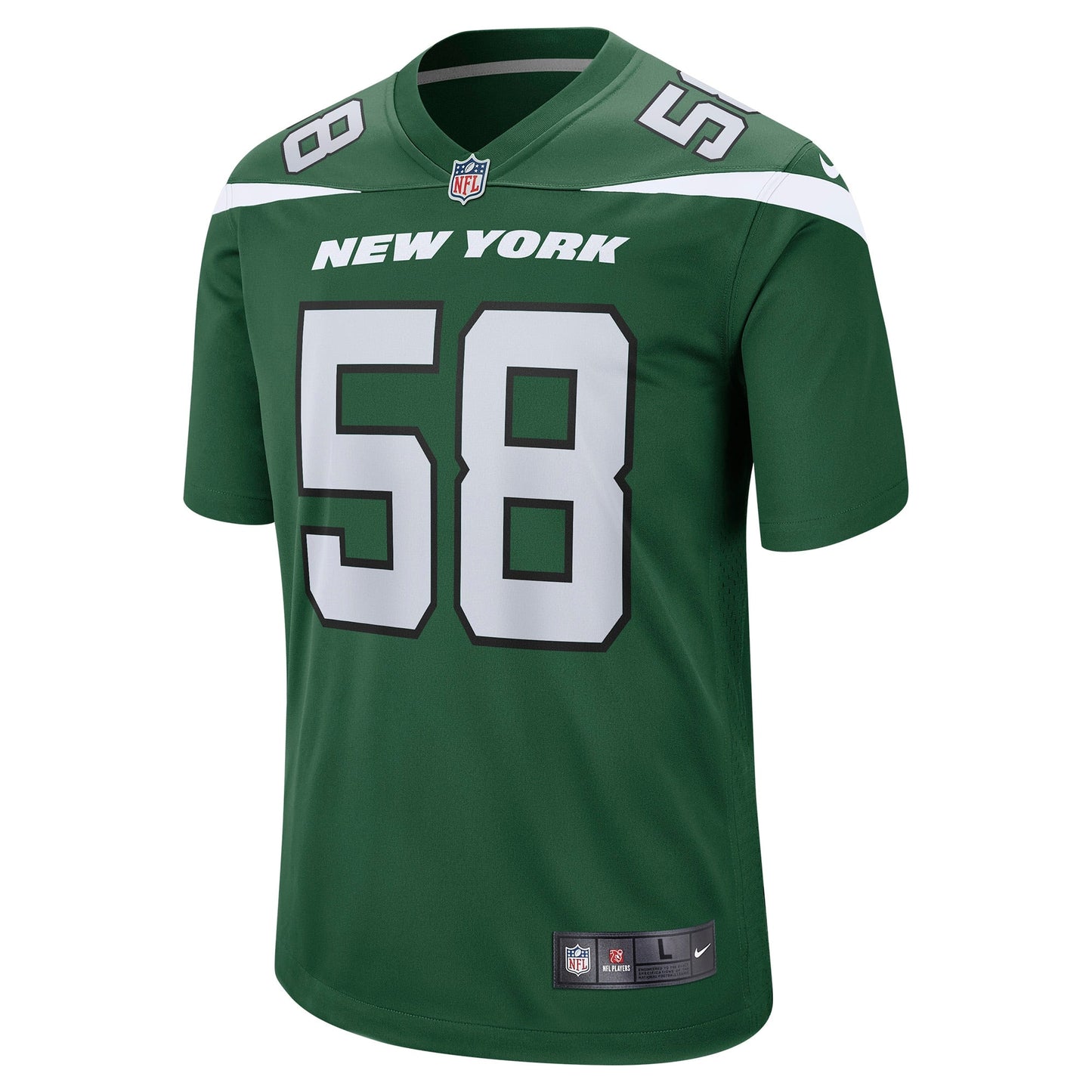 Carl Lawson New York Jets Game Jersey - Gotham Green football jersey product view 2