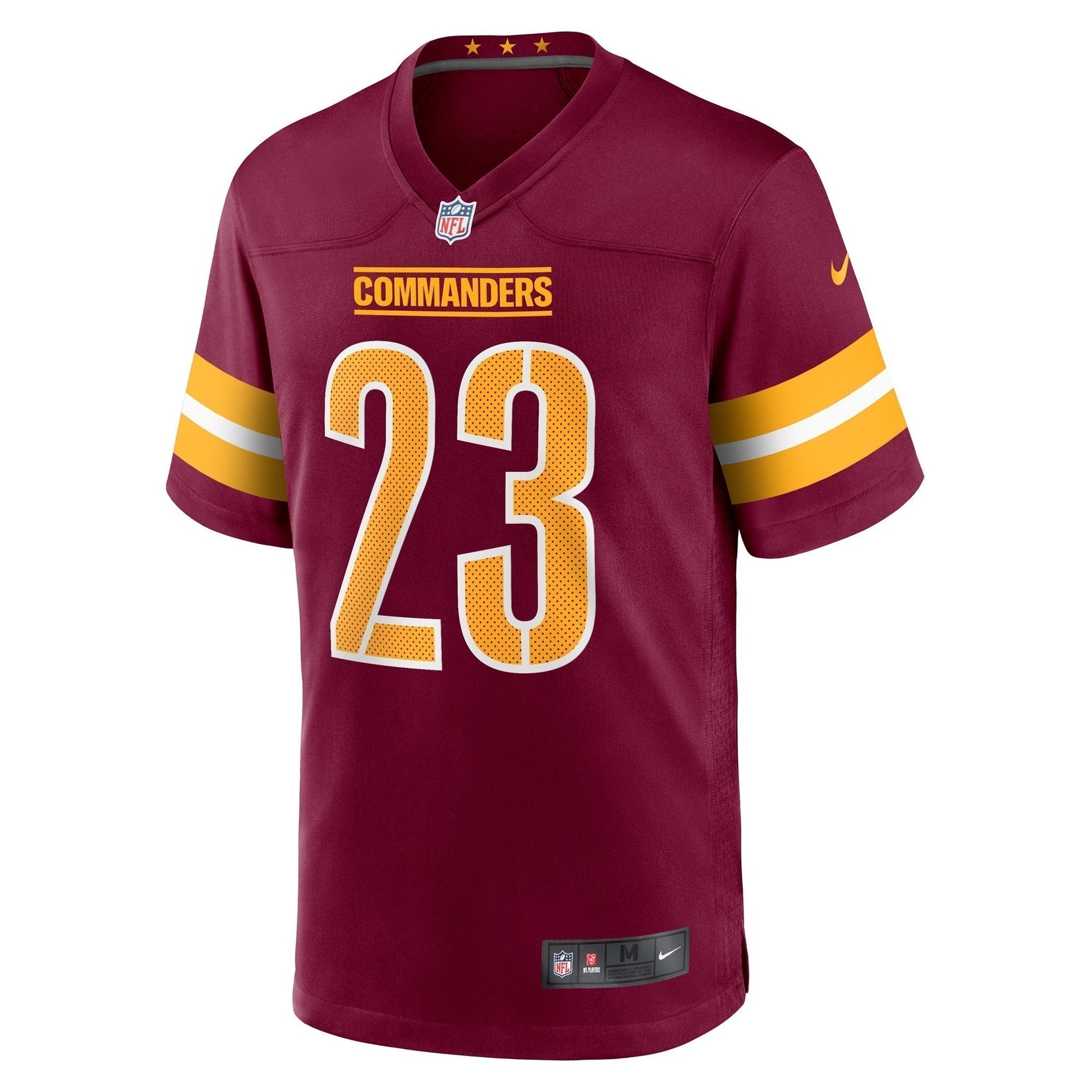 Chris Rodriguez Jr. Washington Commanders Team Game Jersey - Burgundy football jersey product view 2