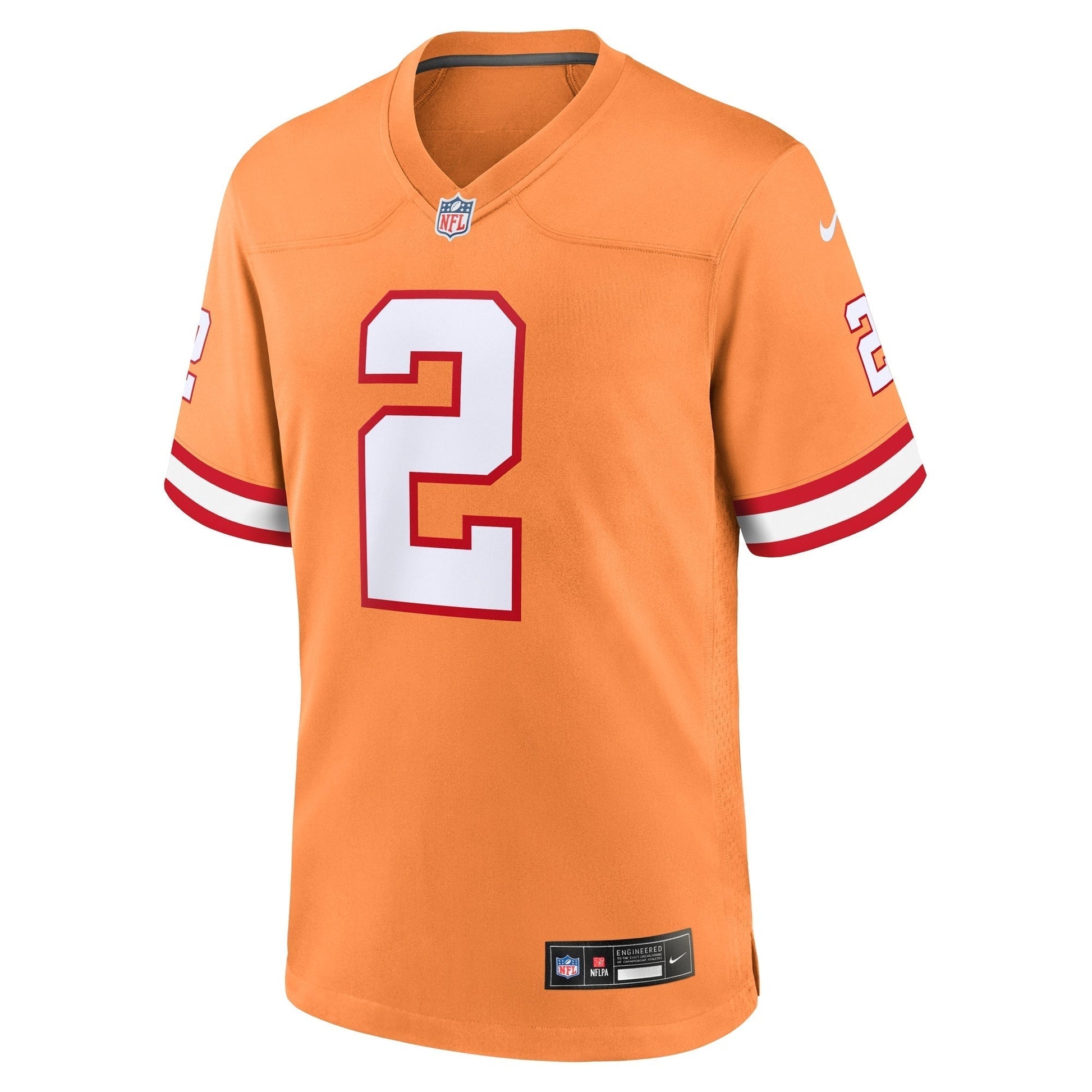 Kyle Trask Tampa Bay Buccaneers Throwback Game Jersey - Orange football jersey product view 2