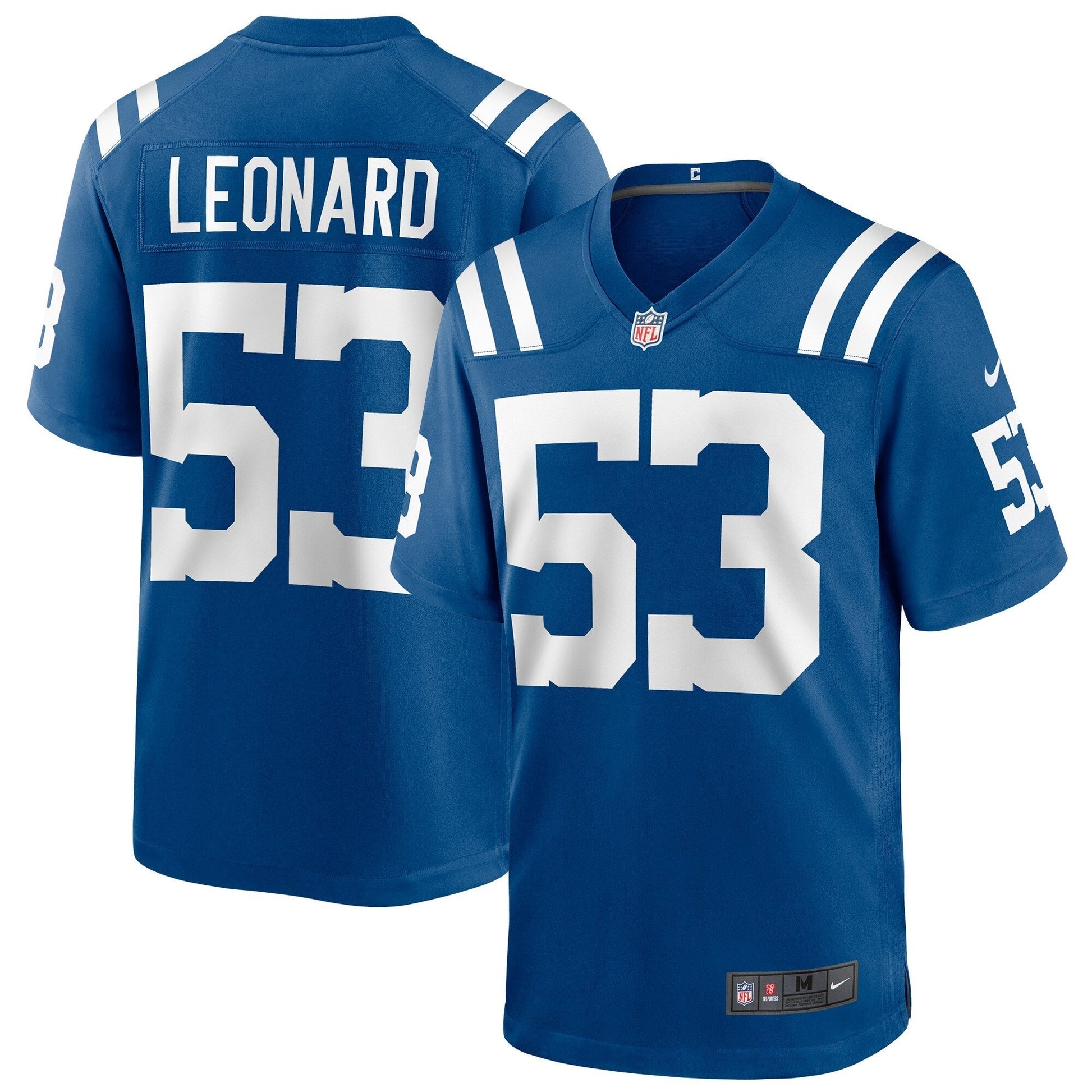 Shaquille Leonard Indianapolis Colts Game Jersey - Royal football jersey product view 1
