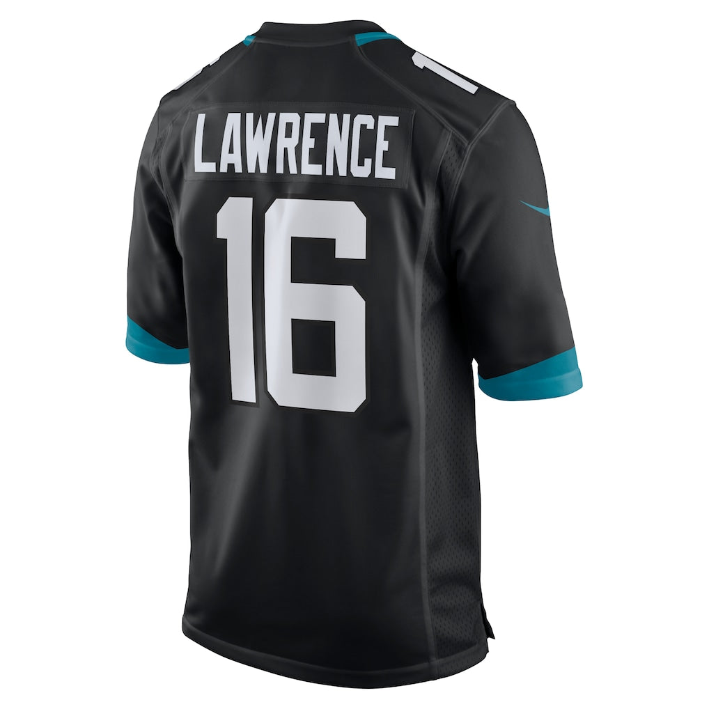 J.Jaguars #16 Trevor Lawrence Black Alternate Game Jersey football jersey product view 1