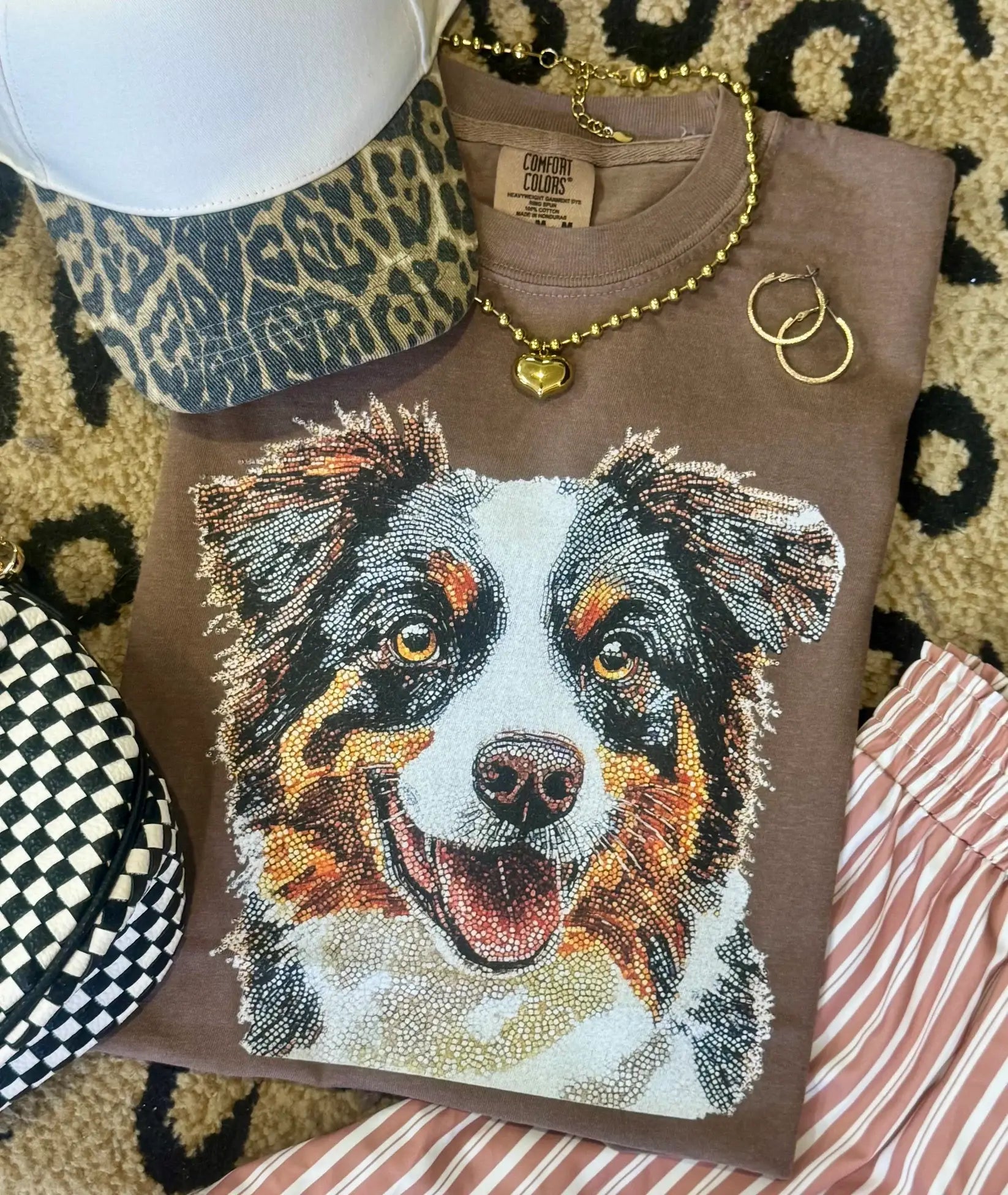 Aussie Faux Rhinestone Dog Tee Unisex T-shirt, Sweatshirt, Hoodie, Long Sleeve Tee - T-Shirt, Sweatshirt, Hoodie
