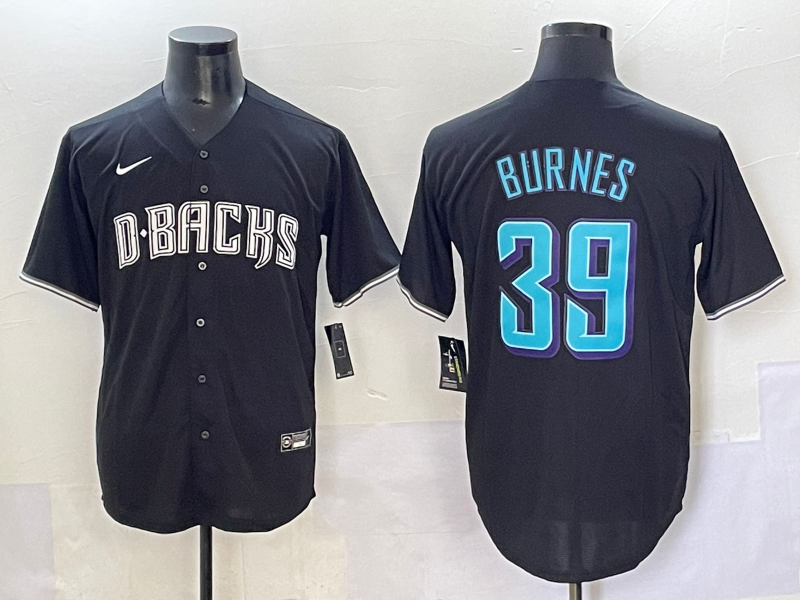 Men's Arizona Diamondbacks Corbin Burnes Black Player Jersey baseball jersey product view 1