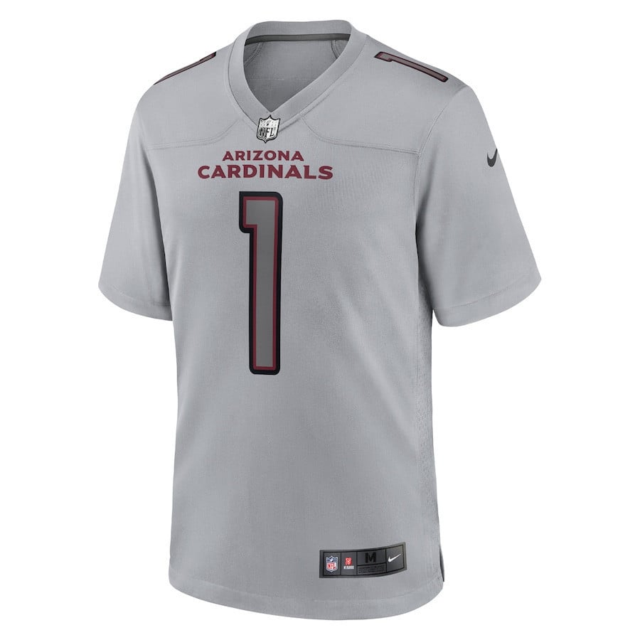 Kyler Murray 1 Arizona Cardinals Atmosphere Fashion Game Jersey - Gray football jersey product view 2