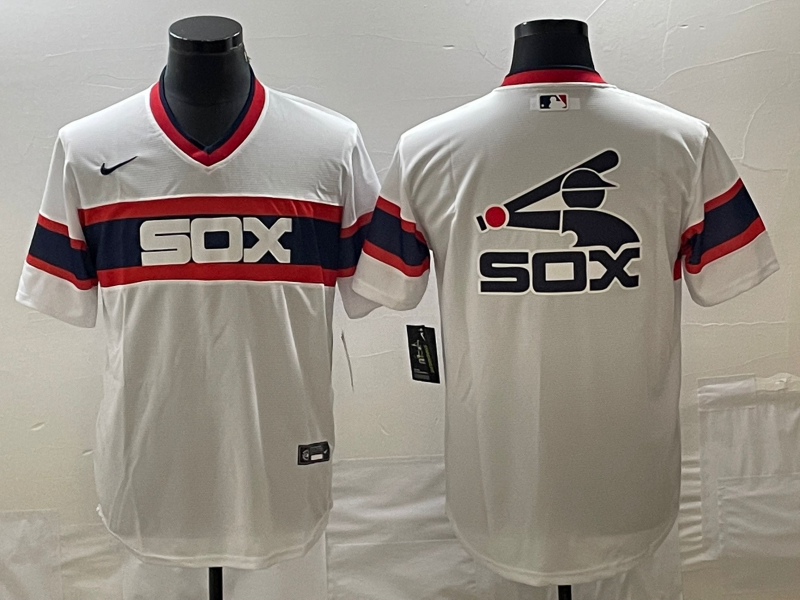 Men's Chicago White Sox White Home Cooperstown Collection Player Jersey baseball jersey product view 1