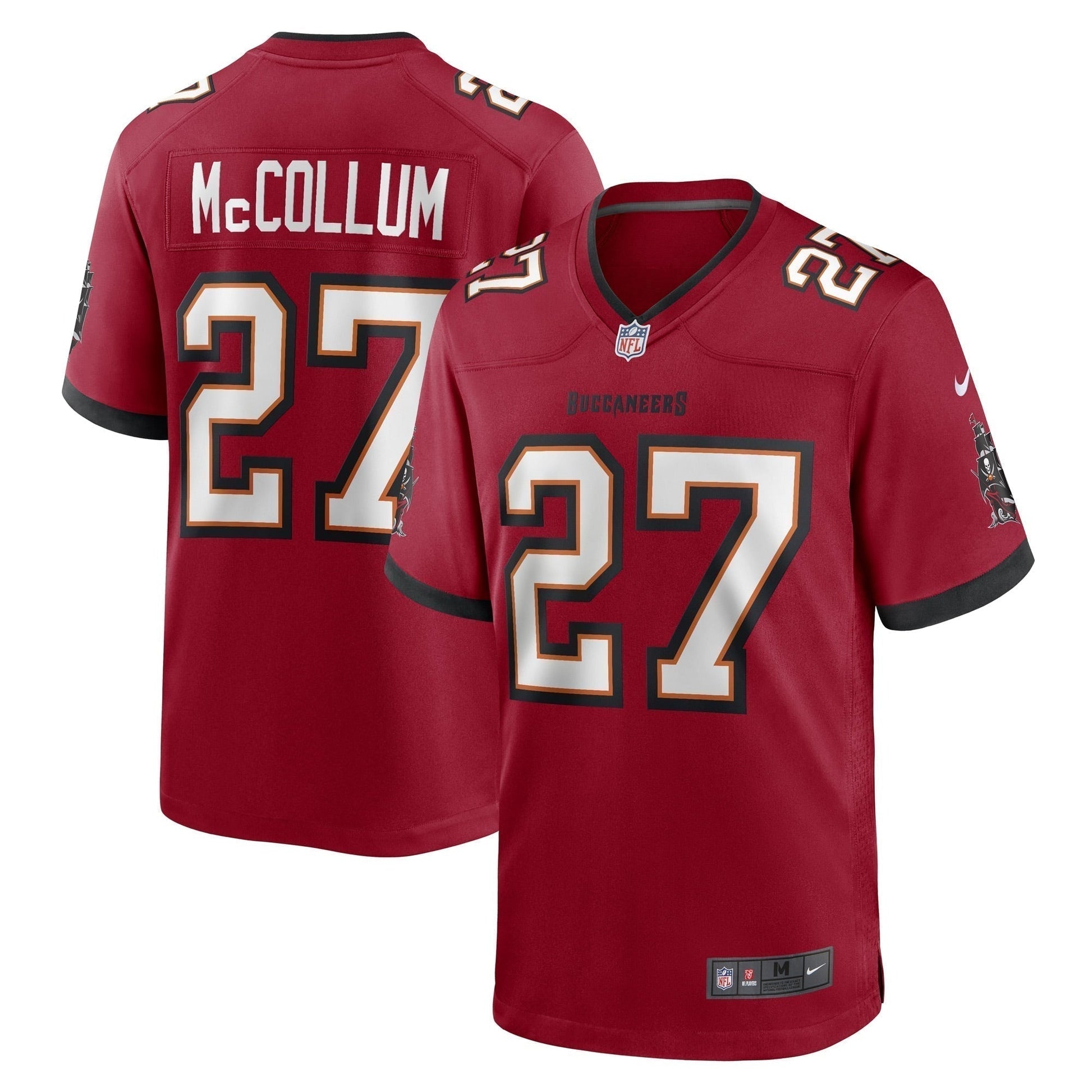 Zyon McCollum Tampa Bay Buccaneers Game Jersey - Red football jersey product view 1