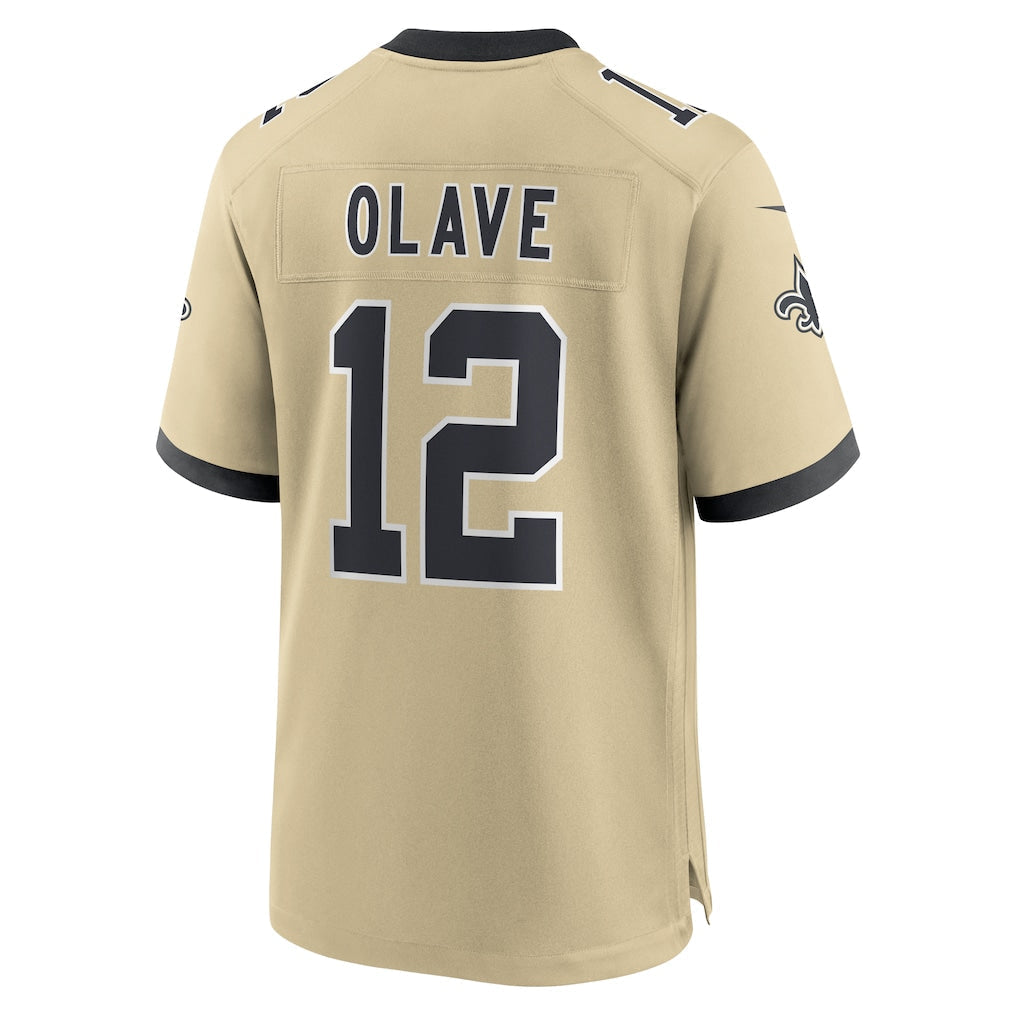 NO.Saints #12 Chris Olave Gold Gameday Golds Alternate Game Player Jersey football jersey product view 1