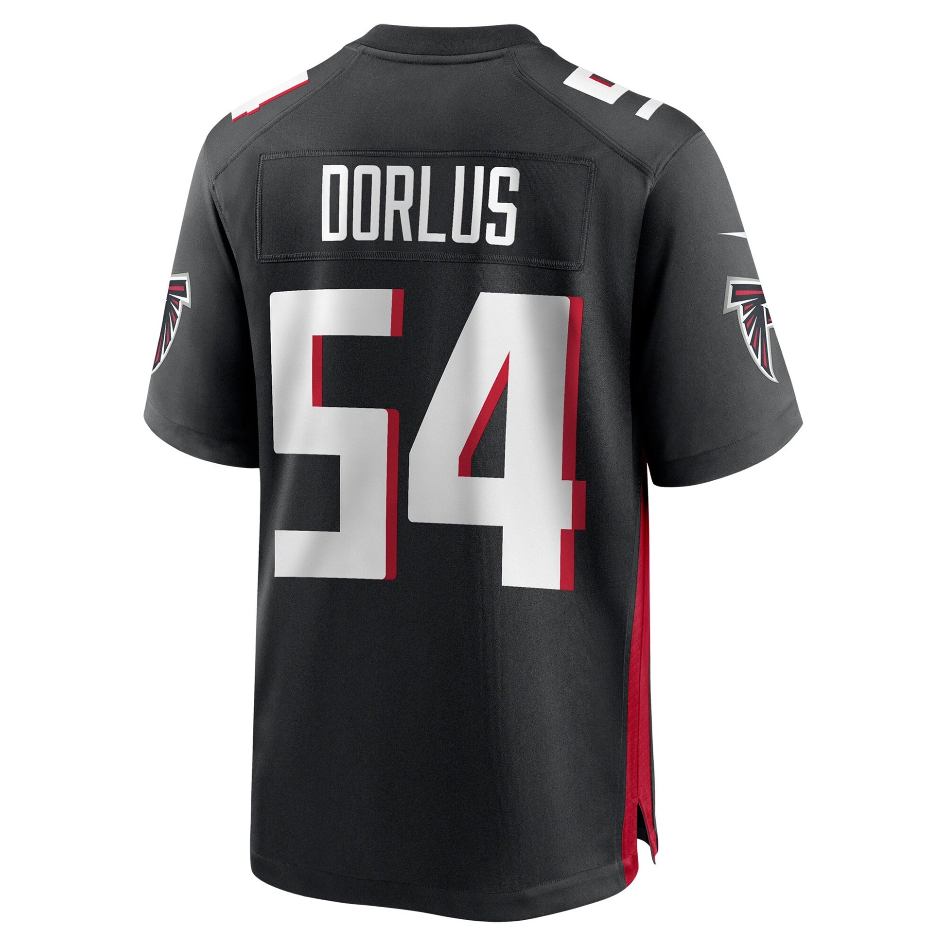 Brandon Dorlus Atlanta Falcons Team Game Jersey - Black football jersey product view 3