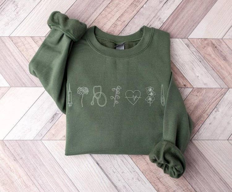 Medical Sweatshirt - Nurse & Doctor Gift, Minimalist Tee Unisex T-shirt, Sweatshirt, Hoodie, Long Sleeve Tee - T-Shirt, Sweatshirt, Hoodie