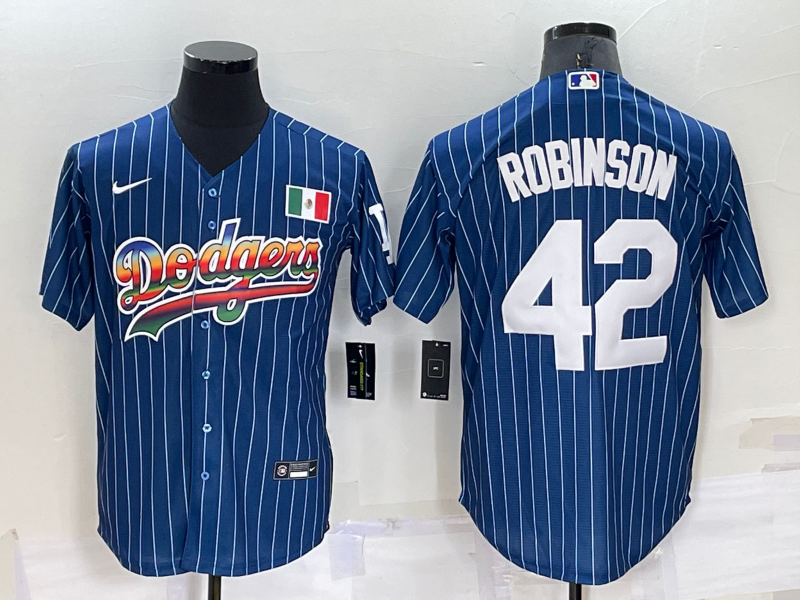 Men's Los Angeles Dodgers Jackie Robinson Blue Fashion Stitched Jersey baseball jersey product view 1