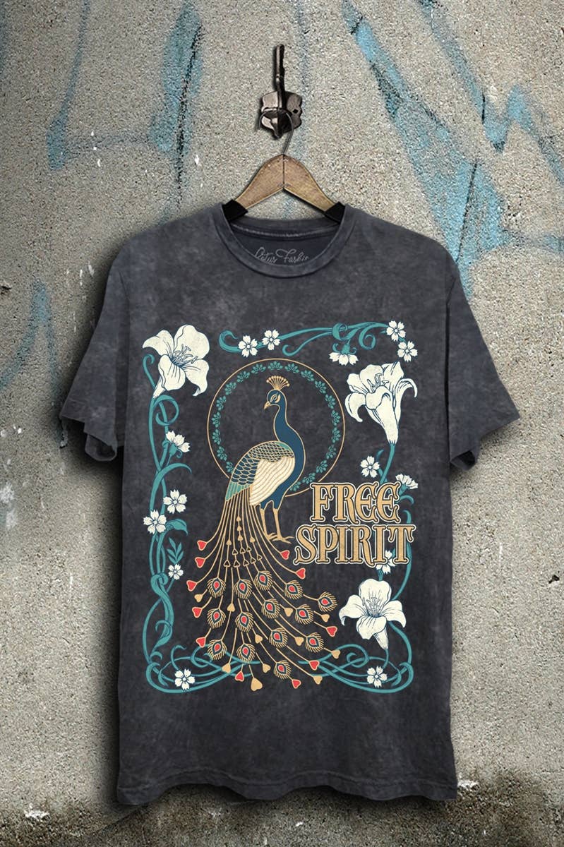 Free Spirit Peacock Graphic Top Unisex T-shirt, Sweatshirt, Hoodie, Long Sleeve Tee - T-Shirt, Sweatshirt, Hoodie