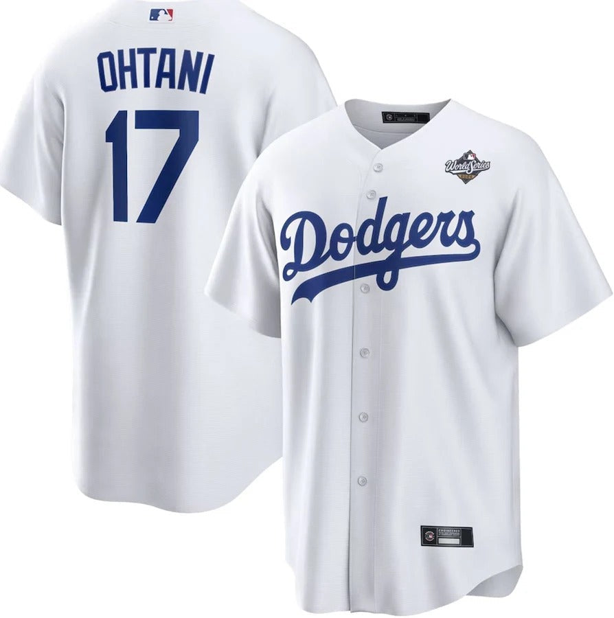 Los Angeles Dodgers Shohei Ohtani White 2025 World Series Home Replica Player Jersey baseball jersey product view 1
