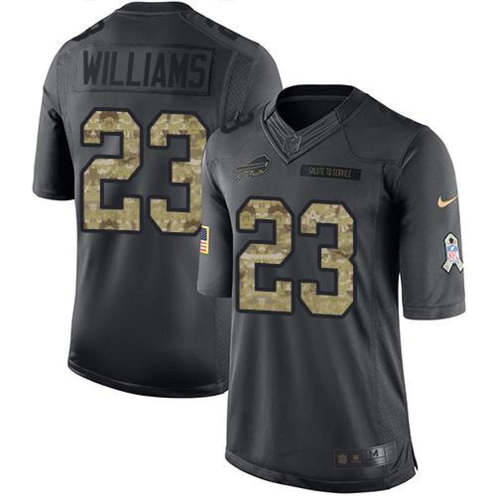 Bills #23 Aaron Williams Black Men's Stitched NFL Limited 2016 Salute To Service Jersey football jersey product view 1