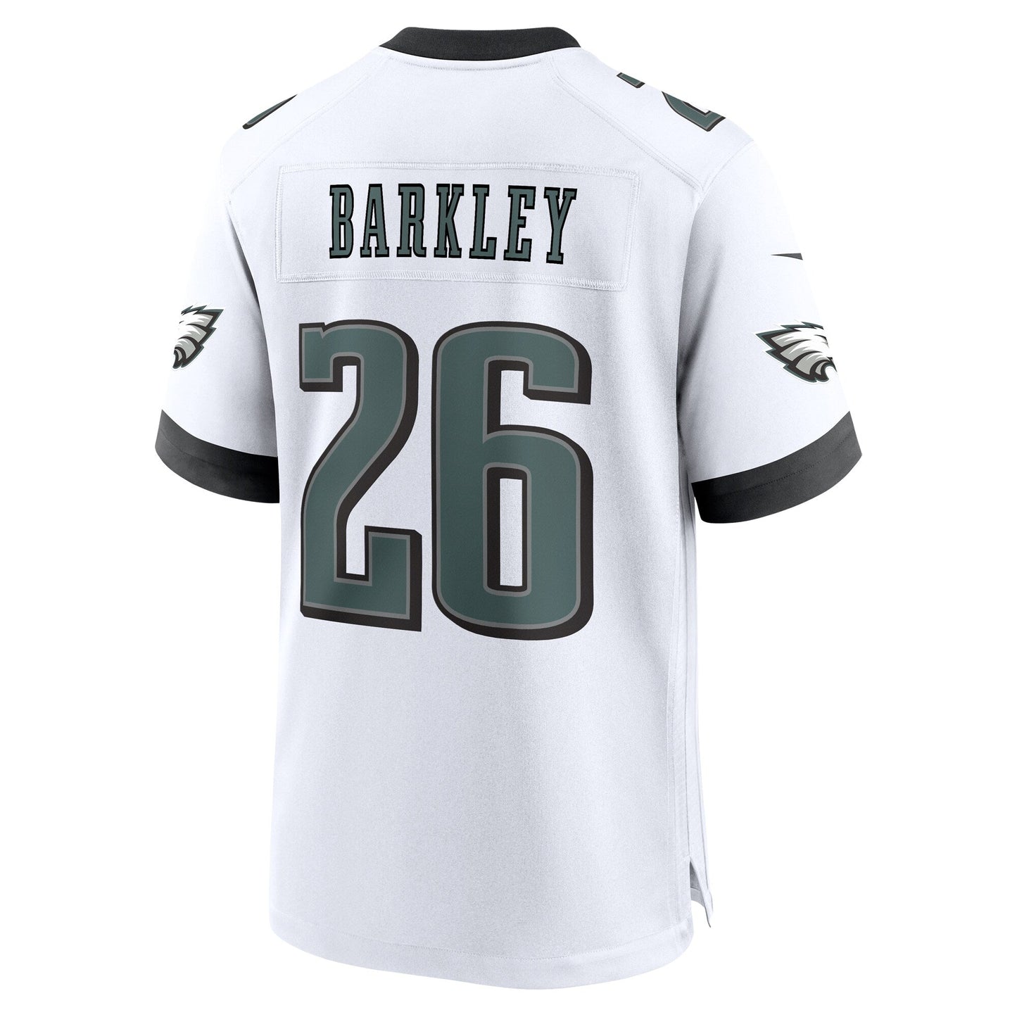 Saquon Barkley Philadelphia Eagles White Game Jersey - White football jersey product view 3