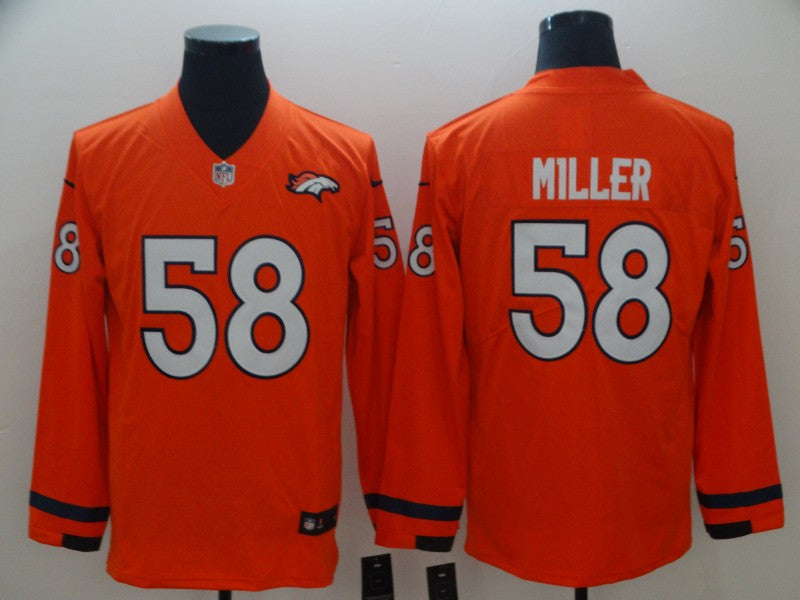 Men's Denver Broncos Von Miller #58 Orange Alternate Game Jersey1 football jersey product view 1