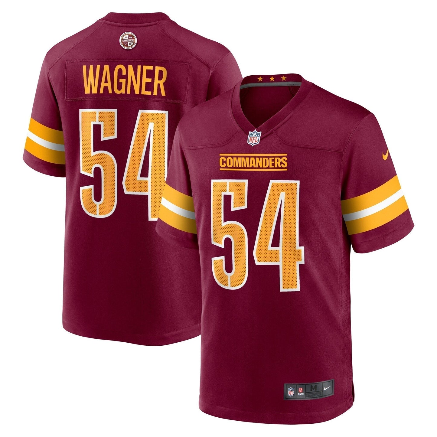 Bobby Wagner Washington Commanders Game Jersey - Burgundy football jersey product view 1