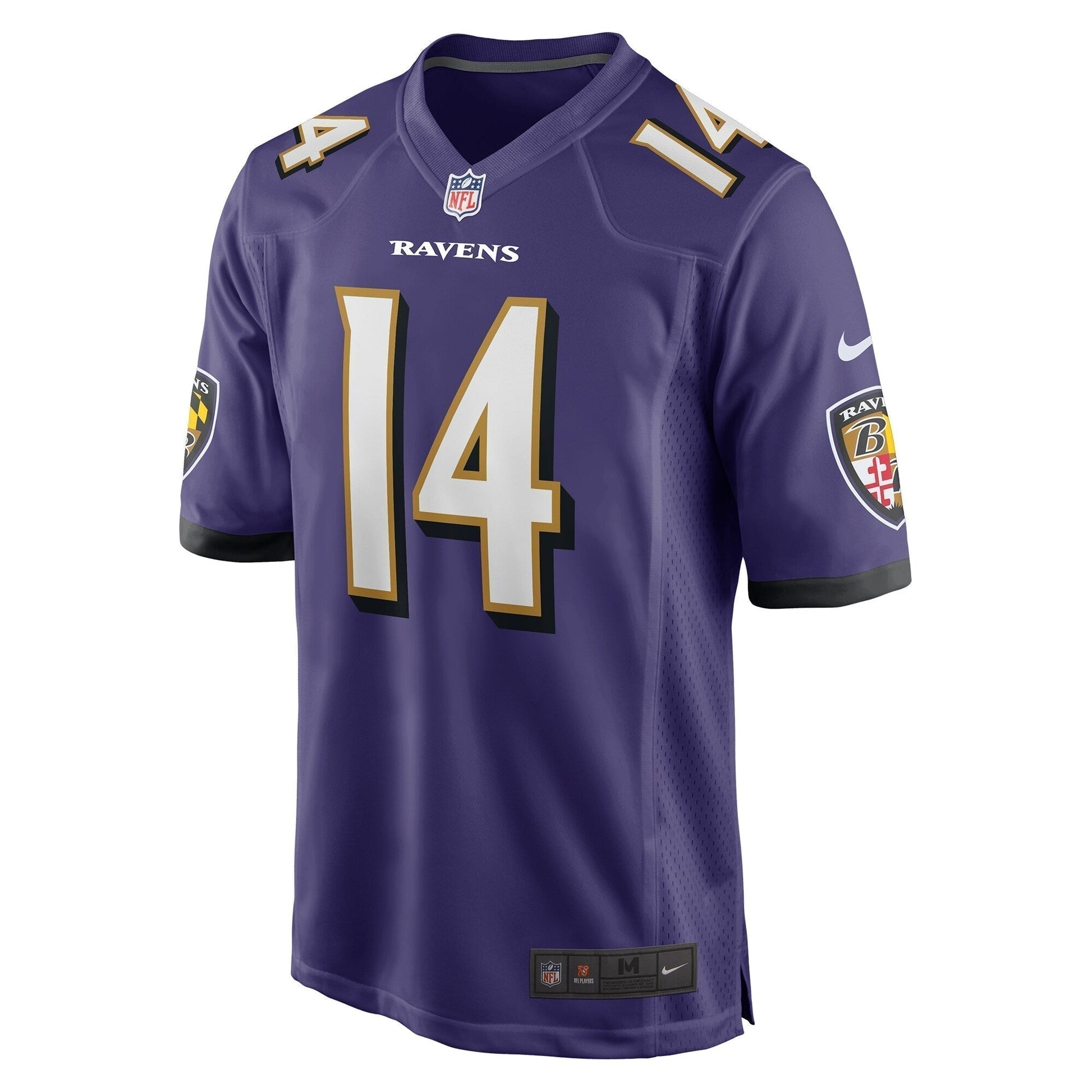 Kyle Hamilton Baltimore Ravens Game Jersey - Purple football jersey product view 2