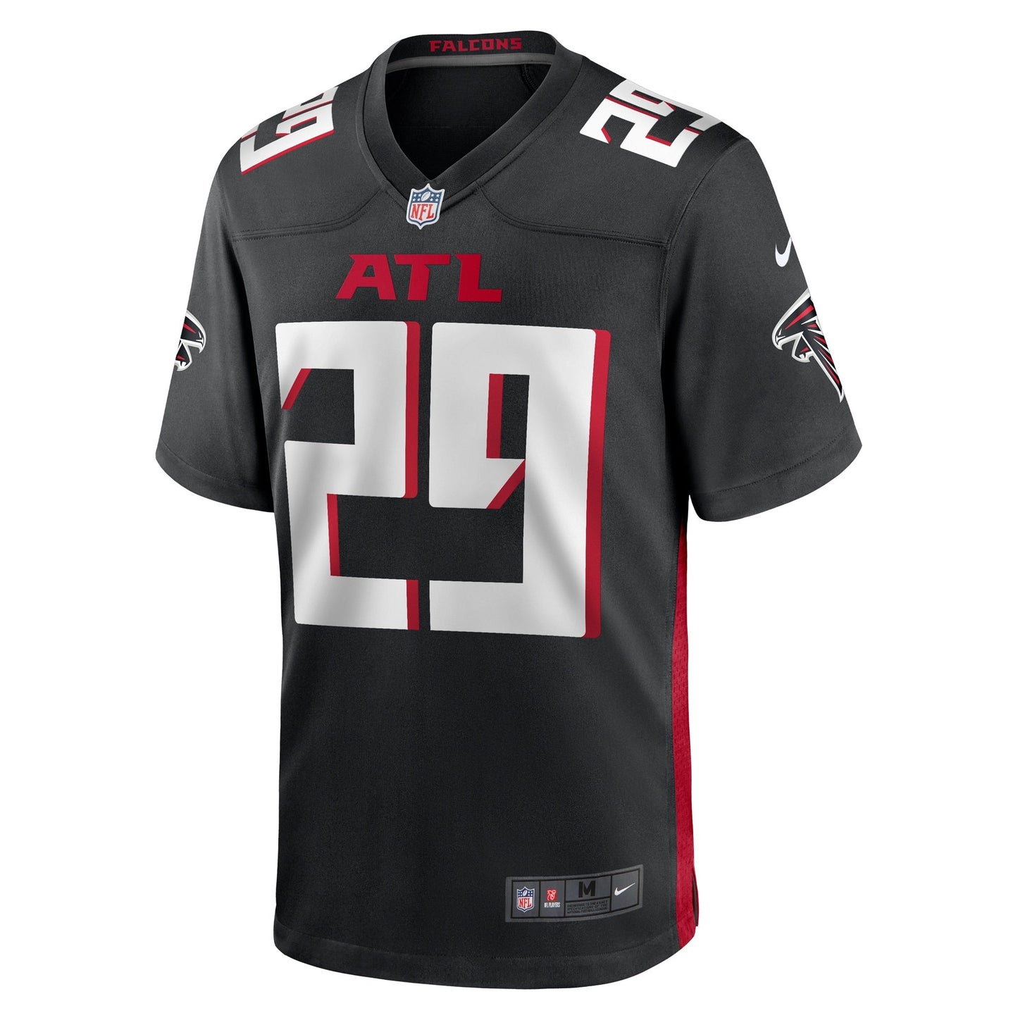 Micah Abernathy Atlanta Falcons Team Game Jersey - Black football jersey product view 2