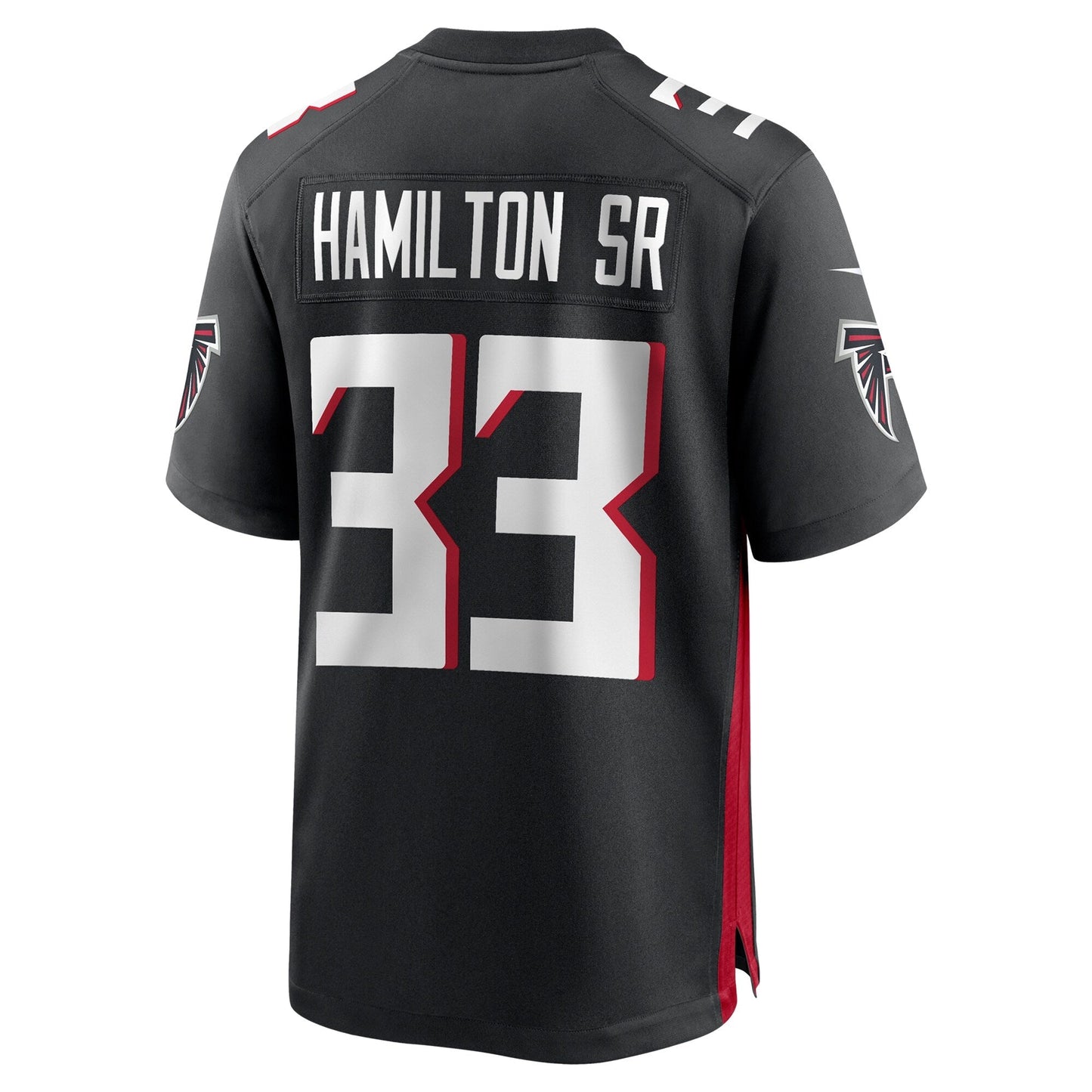 Antonio Hamilton Sr. Atlanta Falcons Team Game Jersey - Black football jersey product view 3