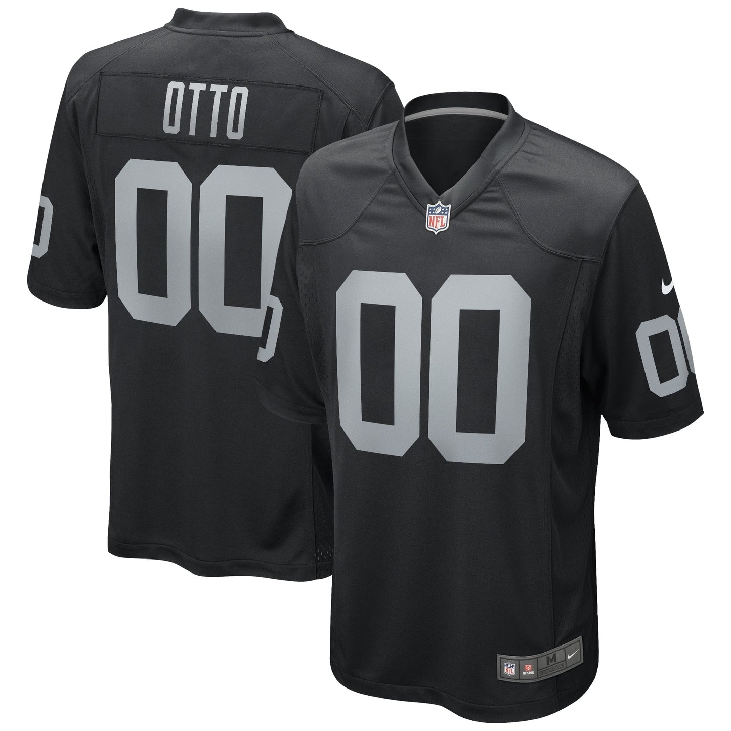 Jim Otto Las Vegas Raiders Game Retired Jersey - Black football jersey product view 1