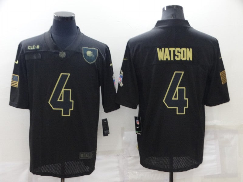 Men's Cleveland Browns Deshaun Watson #4 Black Game Player Jersey1 football jersey product view 1