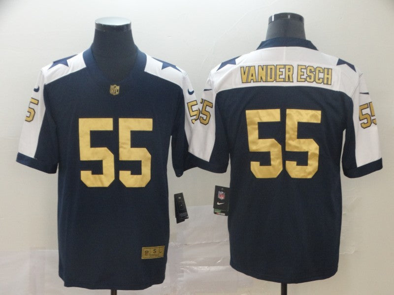 Men's Dallas Cowboys Leighton Vander Esch #55 Navy Authentic Game Jersey1 football jersey product view 1