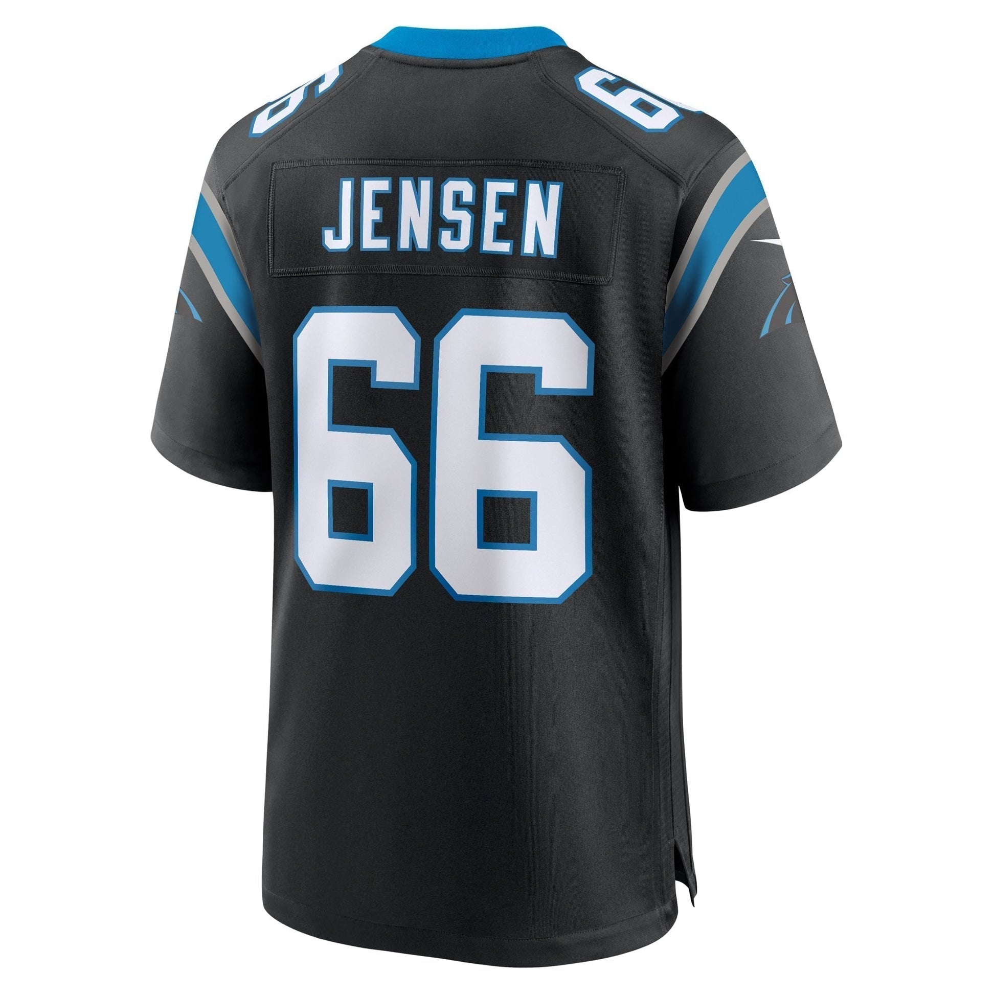 Nash Jensen Carolina Panthers Team Game Jersey - Black football jersey product view 3