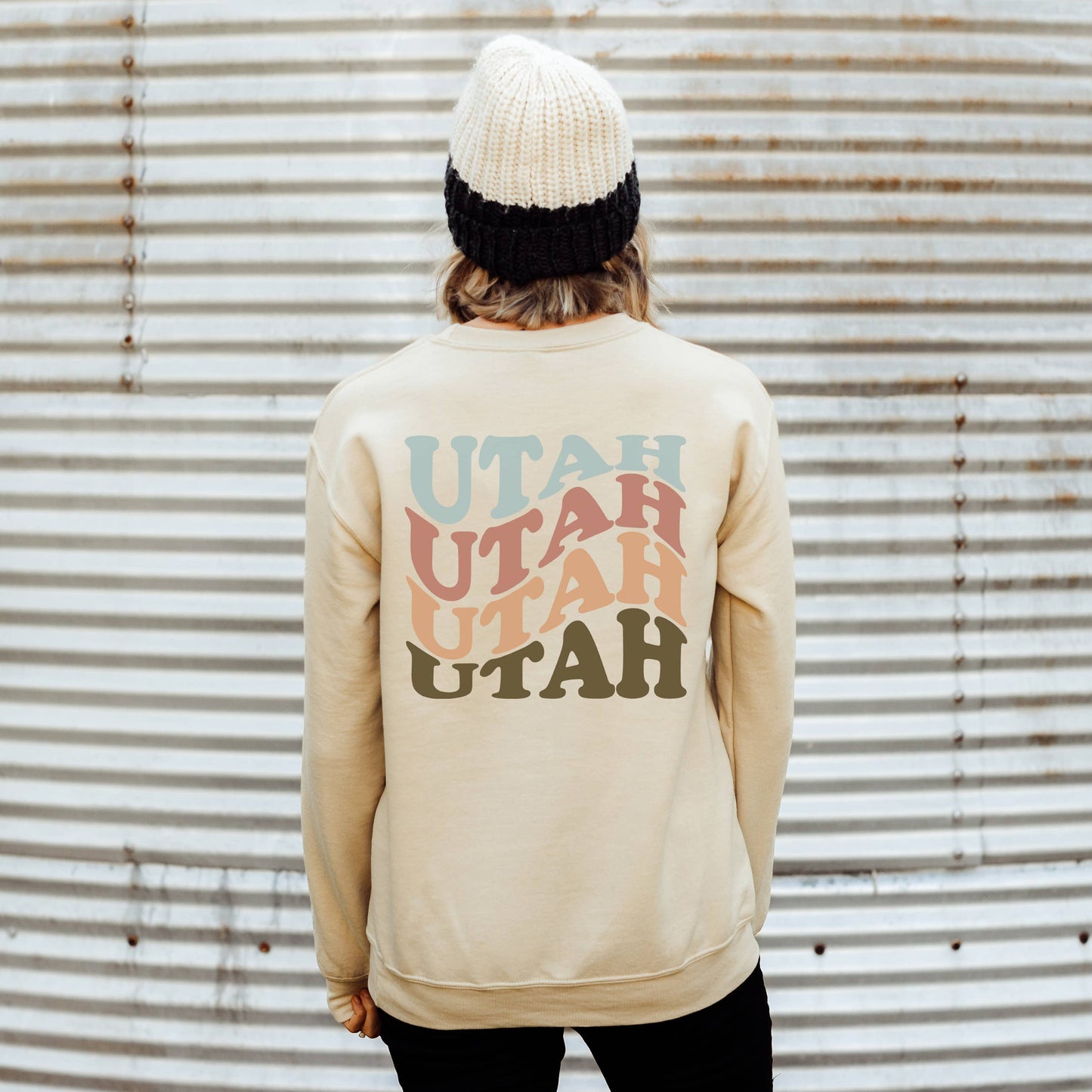 Utah Wavy Crewneck Sweatshirt | Sizes S-2XL Unisex T-shirt, Sweatshirt, Hoodie, Long Sleeve Tee - T-Shirt, Sweatshirt, Hoodie