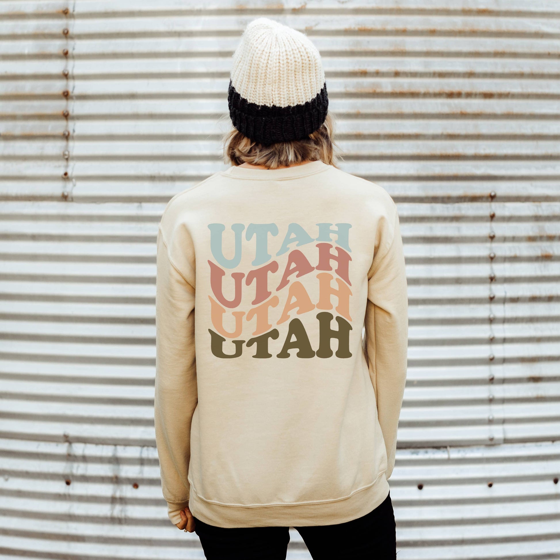 Utah Wavy Crewneck Sweatshirt | Sizes S-2XL Unisex T-shirt, Sweatshirt, Hoodie, Long Sleeve Tee - T-Shirt, Sweatshirt, Hoodie