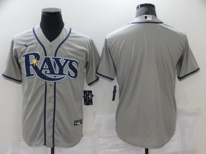 Men's Tampa Bay Rays Gray Replica Blank Jersey1 baseball jersey product view 1