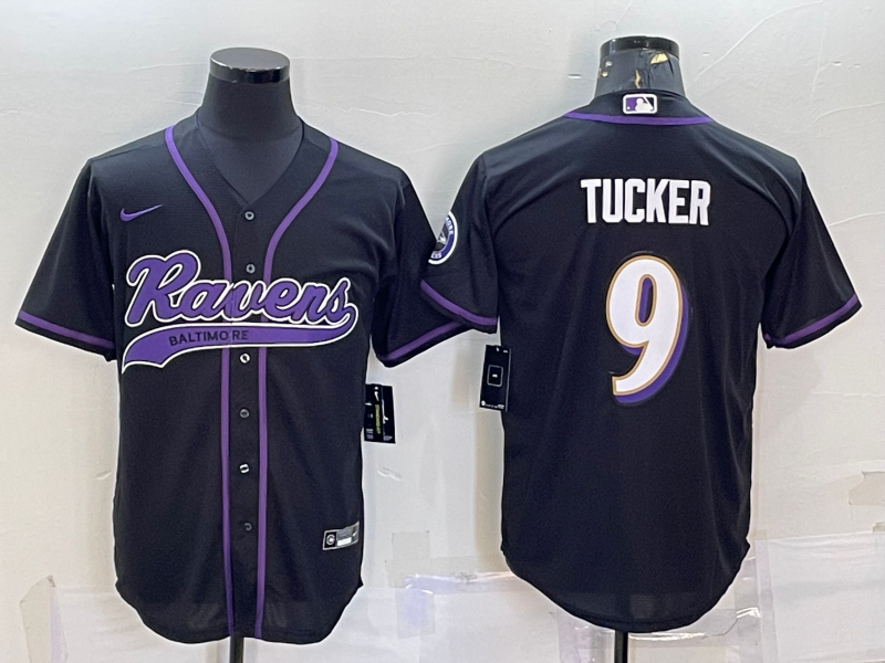 Men's Baltimore Ravens Justin Tucker Black Game Jersey Joint Edition football jersey product view 1