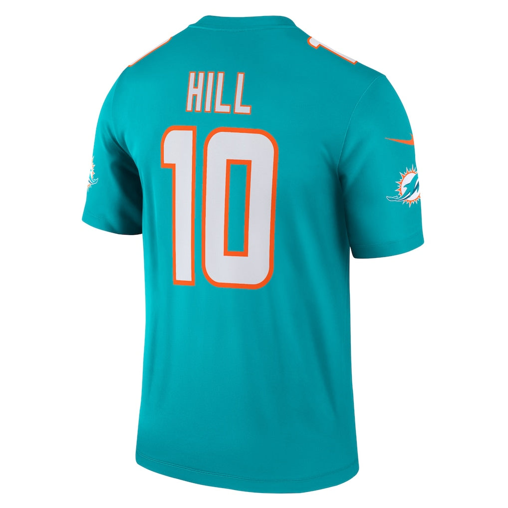 M.Dolphins #10 Tyreek Hill Aqua Legend Player Performance Top Jersey football jersey product view 1